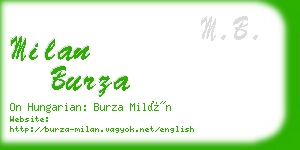 milan burza business card
